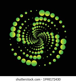spiral set of round dots, art wallpaper