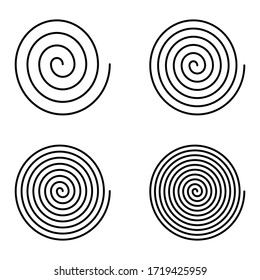 Spiral Set Various Shapes Stock Vector (Royalty Free) 1719425959 ...