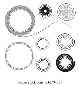 spiral set vector elements