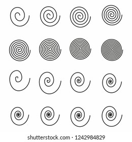 Spiral set vector icon