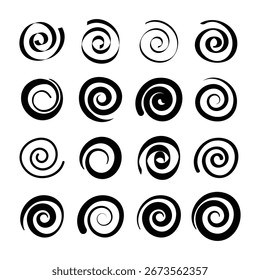 Ícone de forma de espiral define design de vetor.