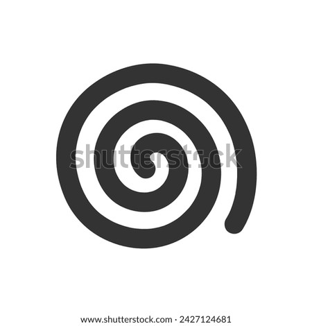 Spiral shape isolated vector illustration on white background.