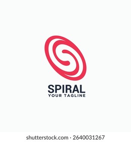 Spiral shape logo design. Abstract spiral vortex minimal logo icon sign symbol
