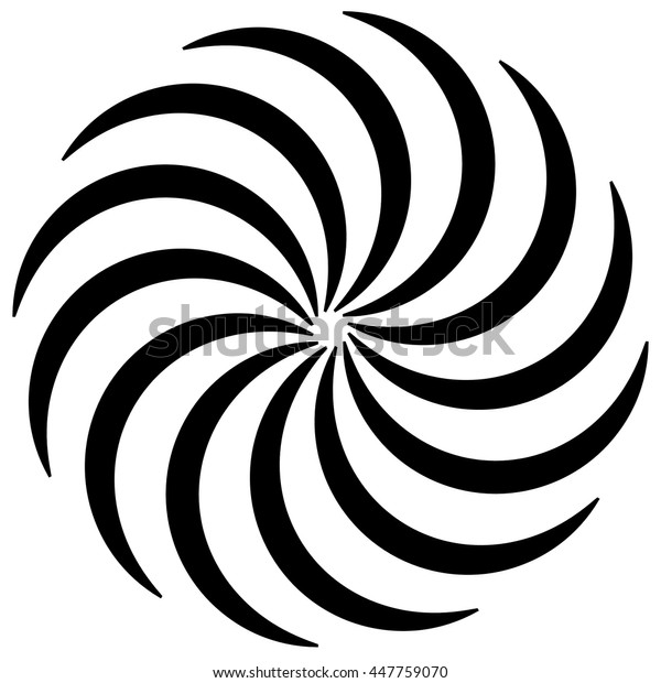 Spiral Shape On White Curved Lines Stock Vector (Royalty Free) 447759070