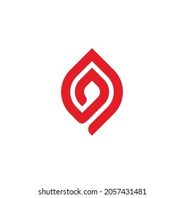 spiral shape red flame hot warm symbol logo vector
