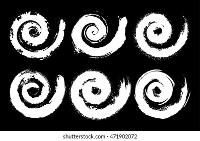 Spiral shape symbol.Grunge spiral.Vector template.