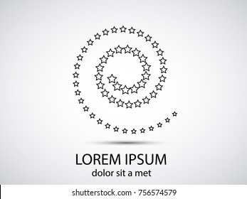 Spiral shape symbol.Vector logo design template.