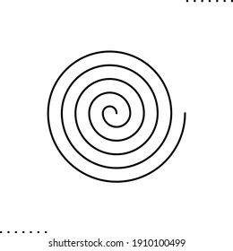 icono del vector de forma espiral en el contorno