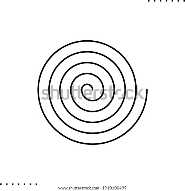 Spiral Shape Vector Icon Outline Stock Vector (Royalty Free) 1910100499