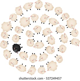 Spiral shaped sheep
