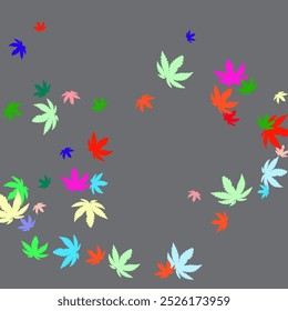 Spiral shaped wind blowing with green tea or mint leaves concept of fresh . Greenery Environment Backdrop.