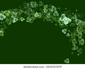 Vento em forma de espiral soprando com chá verde ou folhas de hortelã conceito de fresco . Fundo de Ambiente Verde.