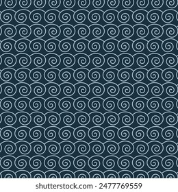 Spiral Shapes Dark Color Pattern Background Vector Illustration