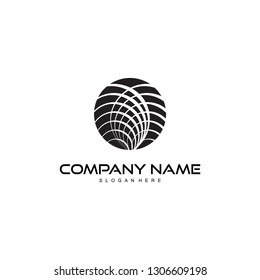 spiral shapes logo design vector