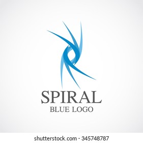Spiral of sharp circle abstract vector and logo design or template circular business icon of company identity symbol concept