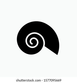 Spiral Shell Icon. Conch Shell Illustration As A Simple Vector Sign & Trendy Symbol for Design, Websites, Presentation or Application. 