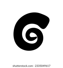 Icono de Shell de espiral. Conch Shell Illustration con diseño plano sobre fondo blanco..eps