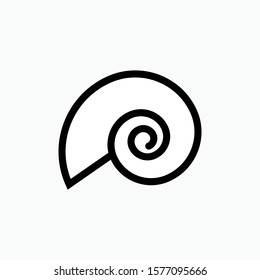 Spiral Shell Icon. Conch Shell Symbol for Design Elements, Websites, Presentation and Application - Vector.