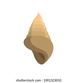 Spiral shell icon. Flat illustration of spiral shell vector icon for web