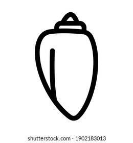 Spiral shell icon isolated on white background. High-quality black style vector icon