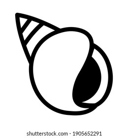 Spiral shell icon isolated vector illustration. High quality black style vector icons
