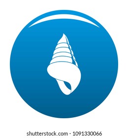 Spiral shell icon. Simple illustration of spiral shell vector icon for any design blue