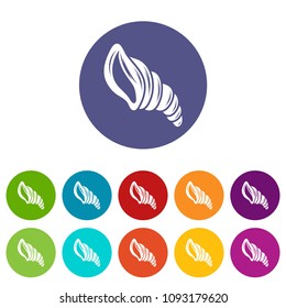 Spiral shell icon. Simple illustration of spiral shell vector icon for web