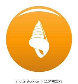 Spiral shell icon. Simple illustration of spiral shell vector icon for any design orange