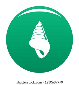 Spiral shell icon. Simple illustration of spiral shell vector icon for any design green