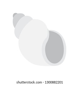 Spiral shell vector conch illustration