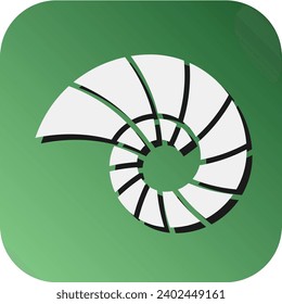 Spiral Shell  Vector Glyph Gradient Background Icon For Personal And Commercial Use.
