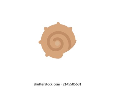 Spiral shell Vector Isolated Emoticon. Spiral shell Icon