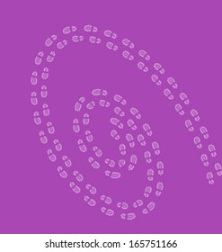 spiral shoe footprints background 