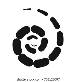 Spiral sign. Vector black icon on white background