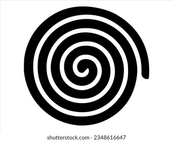 Spiral silhouette vector art round shape