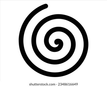 Spiral silhouette vector art round shape