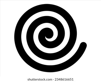 Spiral silhouette vector art round shape