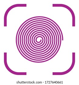 Spiral simple icon. Flat desing