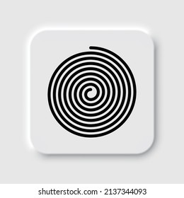 Spiral einfache Symbol. Flaches Design. Neumorphism design.ai
