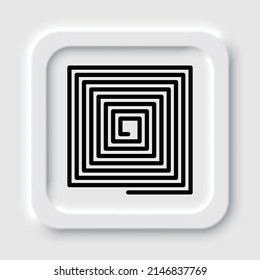 Spiral simple icon vector. Flat design. Neumorphism design.ai