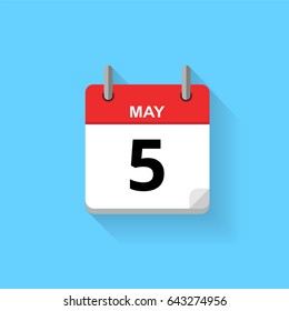 Spiral single calendar page with date from May.