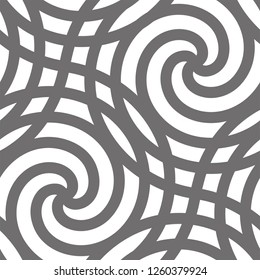 Spiral in sirloin pattern, mesh, seamless vector background.