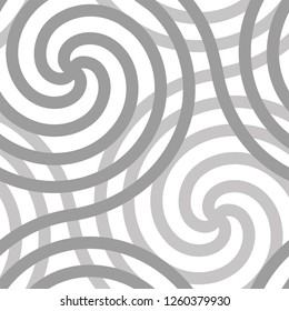 Spiral in sirloin pattern, mesh, seamless vector background.