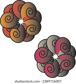 Spiral Sketch Icon and Illustrator