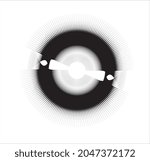 Spiral sound wave dynamic abstract vector background