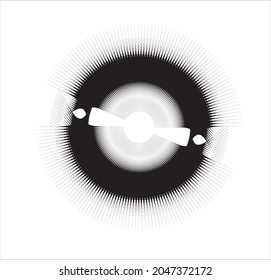 Spiral sound wave dynamic abstract vector background