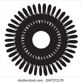 Spiral sound wave dynamic abstract vector background