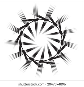 Spiral sound wave dynamic abstract vector background