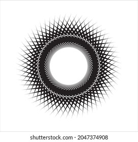 Spiral sound wave dynamic abstract vector background