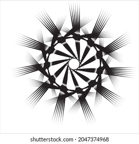 Spiral sound wave dynamic abstract vector background